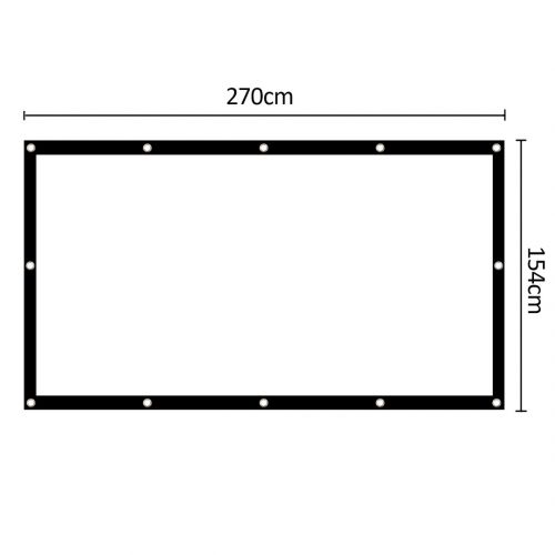 MACLEAN PROJECTION SCREEN, 120\, 265X149CM, 25MM 16:9 BORDER, TENSION HOOKS, WHITE MC-982