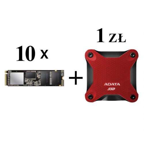 Kup 10 x ADATA DYSK SSD XPG SX8200 PRO 1TB PCIe 3x4 a otrzymasz ADATA DYSK SSD SD620 512GB RED za 1