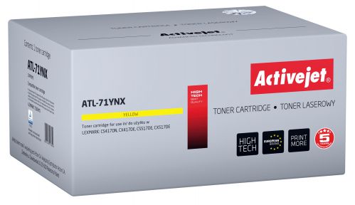 Toner Activejet ATL-71YNX (zamiennik Lexmark 71B2HY0; Supreme; 3500 stron; żółty)