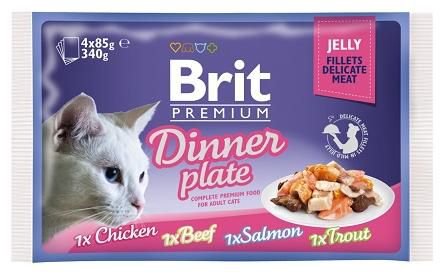 Brit Premium Cat Jelly Fillet Dinner Plate 4x85g