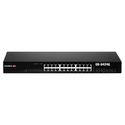 Switch EDIMAX GS-5424G  (Long Range 24-Port Gigabit Web Smart 4x SFP)