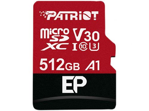 Karta pamięci z adapterem Patriot Memory EP Pro PEF512GEP31MCX (512GB; Class 10, Class A1, Class U3,