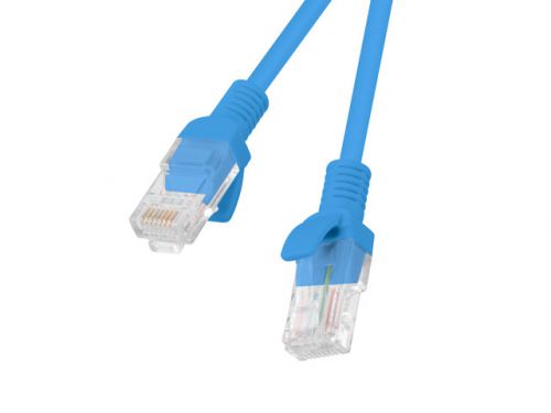 Kabel UTP Lanberg PCU5-10CC-0050-B (RJ45, U/UTP - RJ45, U/UTP ; 0,50m; UTP; kat. 5e; kolor niebieski