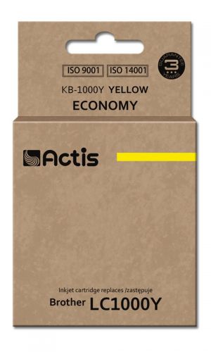 Tusz ACTIS KB-1000Y (zamiennik Brother LC1000Y/LC970Y; Standard; 36 ml; żółty)