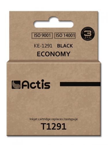 Tusz ACTIS KE-1291 (zamiennik Epson T1291; Standard; 18 ml; czarny)