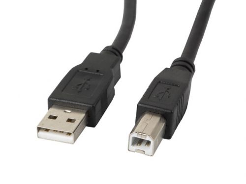 Kabel Lanberg CA-USBA-11CC-0018-BK (USB 2.0 M - USB 2.0 typu B M; 1,8m; kolor czarny)