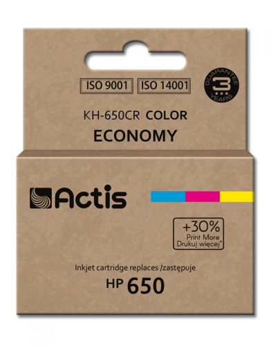 Tusz ACTIS KH-650CR (zamiennik HP 650 CZ102AE; Standard; 9 ml; kolor)