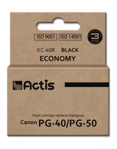 Tusz ACTIS KC-40R (zamiennik Canon PG-40/PG-50; Standard; 25 ml; czarny)