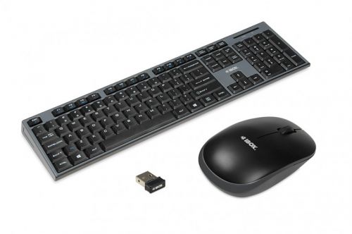 Zestaw klawiatura + mysz IBOX DESKTOP PRO KIT IKMS606W (USB 2.0; (US); kolor czarny; optyczna; 1200 