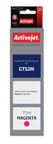 Tusz Activejet AH-GT52M (zamiennik HP GT52M M0H55AE; Supreme; 70 ml; czerwony)