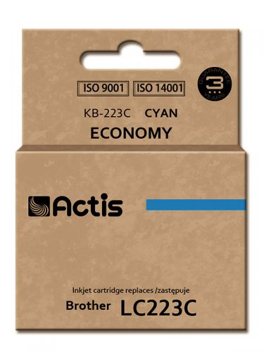 Tusz ACTIS KB-223C (zamiennik Brother LC223C; Standard; 10 ml; niebieski)