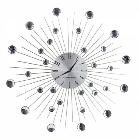 Zegar ścienny Esperanza Boston EHC002 (kolor srebrny)
