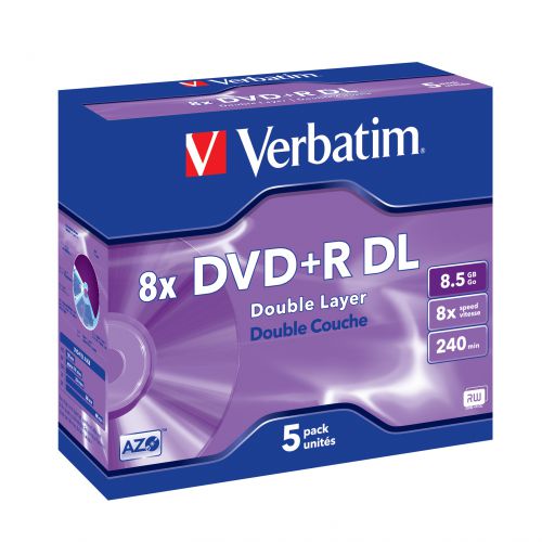 Płyta DVD Verbatim 43541 (8,5GB; 8x; 5szt.; Slim Case)