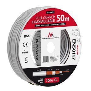 Kabel koncentryczny Maclean MCTV-472 (100m ; kolor biały)