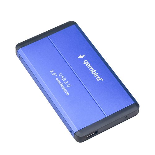 GEMBIRD OBUDOWA HDD/SSD USB 3.0 2.5\ SATA, ALUMINIUM, NIEBIESKA