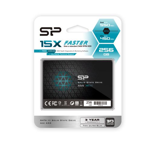 Dysk SSD Silicon Power Ace A55 SP256GBSS3A55S25 (256 GB ; 2.5\; SATA III)